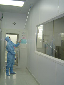 FoamTec FS856ENST PharmaMOP Sterile Extra Fluid Capacity EzGLIDE Polyester Mop Head ceiling